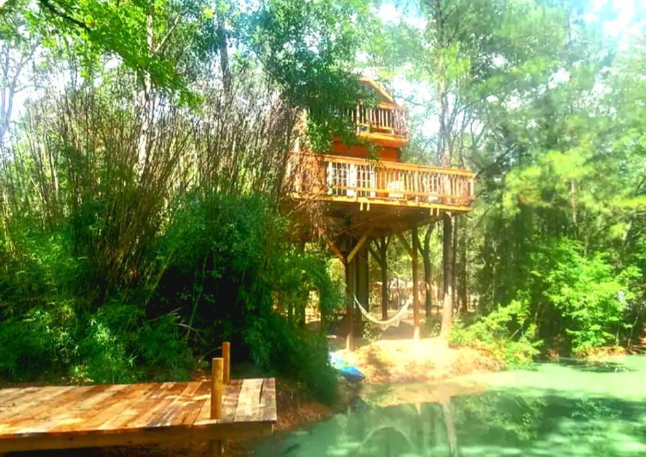 Waterfront Treehouse In A Magical Forest Waller Екстериор снимка